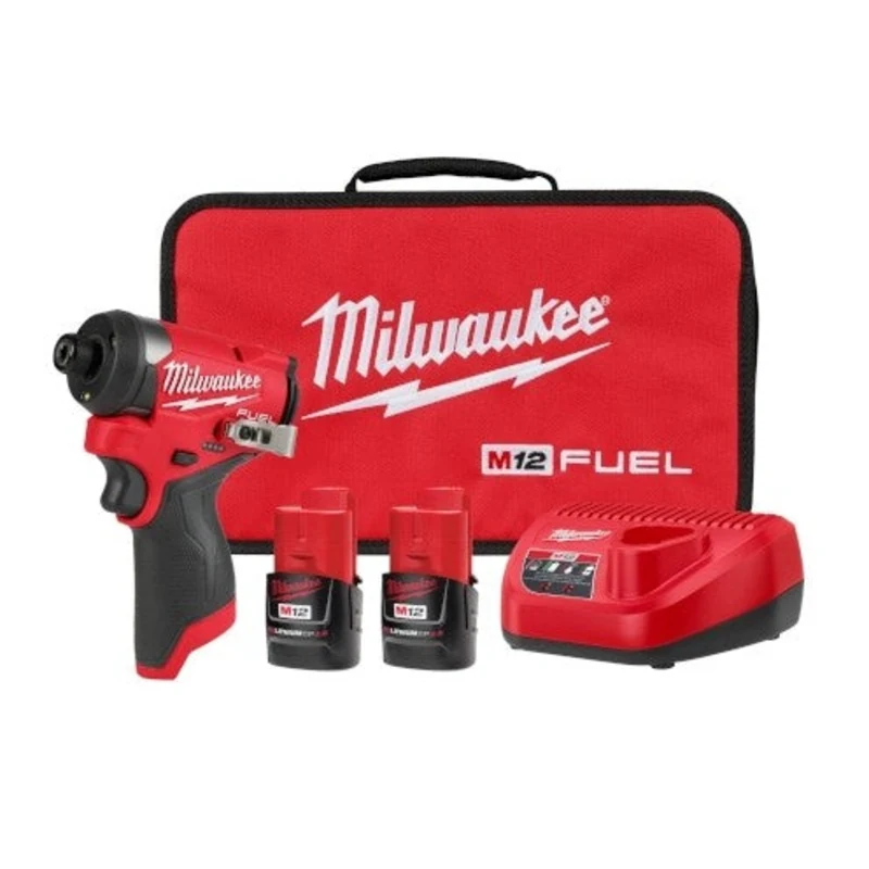 Kit de visseuse percussion - Kit de visseuse percussion hexagonale 1/4" M12 FUEL de Milwaukee, 3453-22